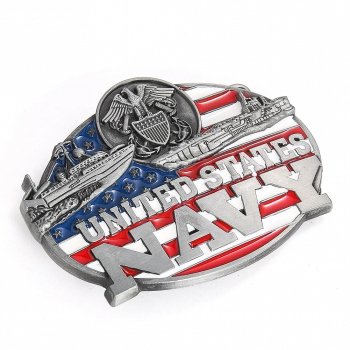 American Bald Eagle Naval Warship Belt Buckle