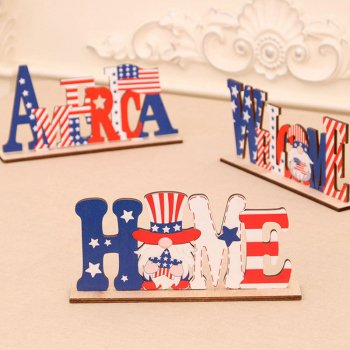 Patriotic Wooden Decorations for Festive Occasions