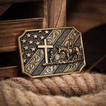 Western Cowboy Letter Belt Buckle