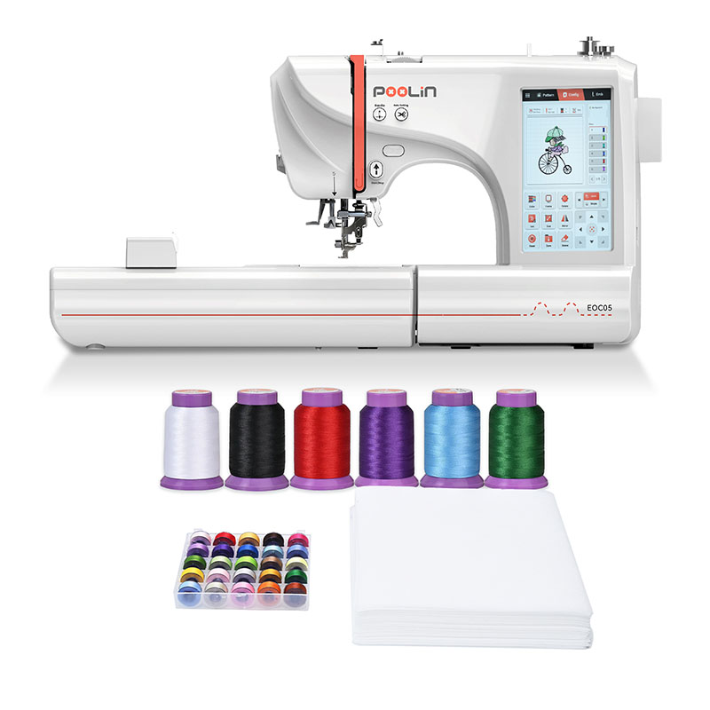 Computerized Self Threading Embroidery Machine Computerized Household Embroidery Machine with Threads & Accessories