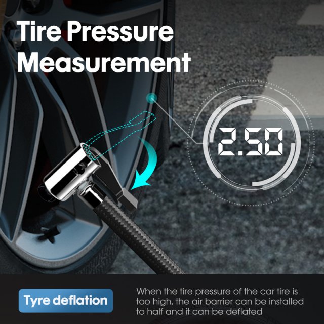 Tire Inflator with Digital Display and LED Light - Image 4