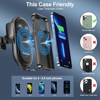 Wireless Charger Car Phone Holder