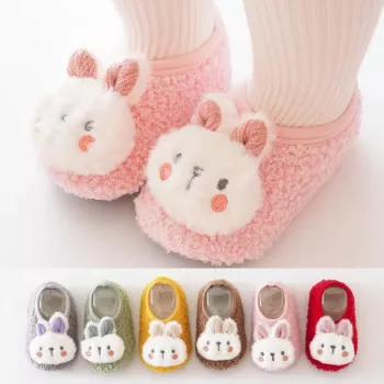 Baby Non-slip Warm Toddler Socks with Cute Rabbit Pattern