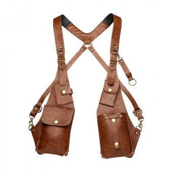 Vintage Leather Suspenders Harness
