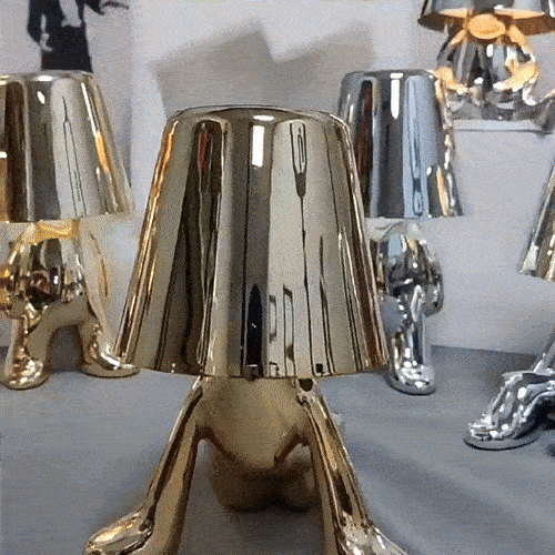 Nordic Chrome Little Golden Man Table Lamp