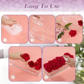 18-Hole Transparent Acrylic Flower Vase