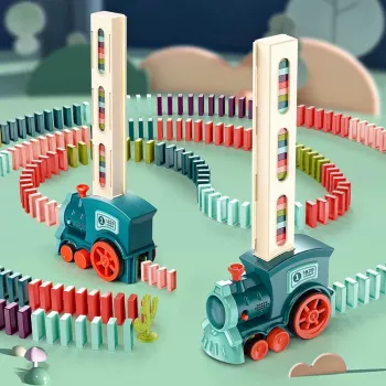 Creative Electric Domino Train Set for Kids