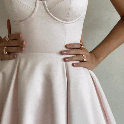 Elegant Summer Spaghetti Strap Sleeveless Double Layer A-Line Dress (2)