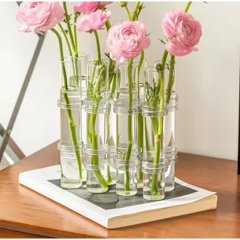 Hinged Flower Vase Glass Tube