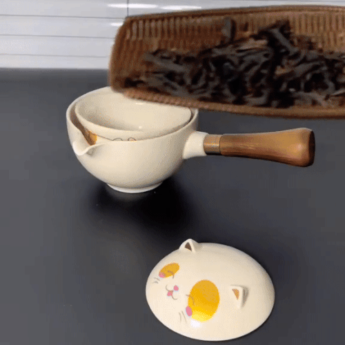 Lucky Cat Portable Porcelain Tea Set1