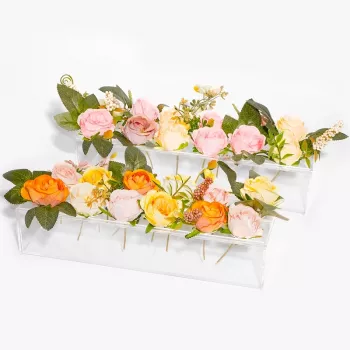 18-Hole Transparent Acrylic Flower Vase