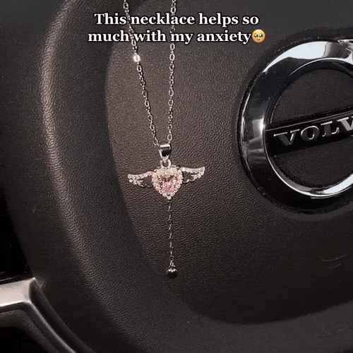 Angel Wings Heart Crystal Necklace (2)