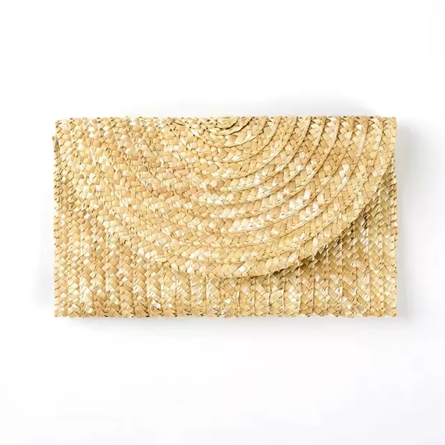 Women's Grass Woven Large Capacity Clutch Bag - Image 5