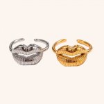 Luxurious 18K Gold Plated Stainless Steel Lip Ring