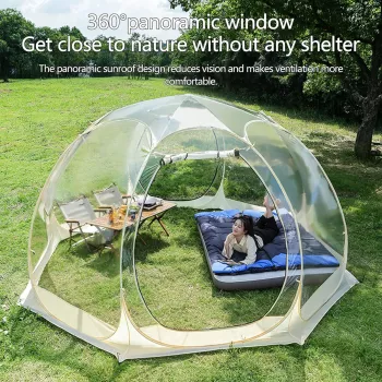 Starry Dome Transparent Camping Tent - Waterproof, Quick-Setup, Panoramic View