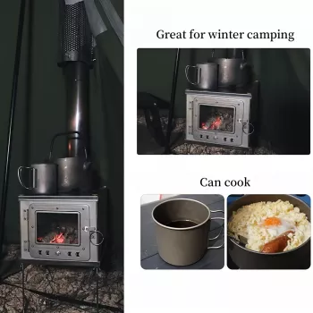 Compact Folding Wood Stove: Lightweight & Portable for Outdoor Camping and Picnic