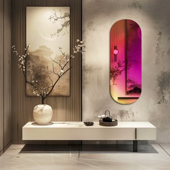 Decorative Iridescent Full-Length Wall Mirror