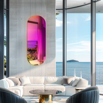 Decorative Iridescent Full-Length Wall Mirror