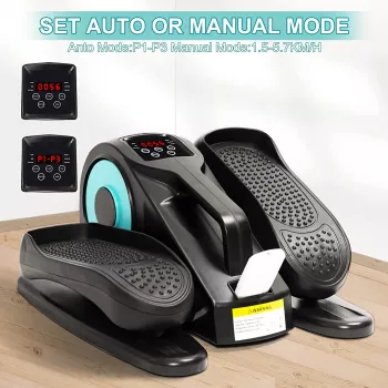 Electric Under Desk Elliptical Seated Pedal Exerciser with Display and Remote