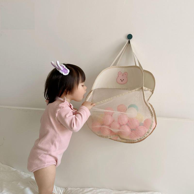 Cartoon Cute Animal Bath Toy Storage Bag with Suction Cups