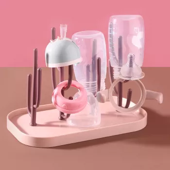 Baby Bottle Drying Rack - Drainer Holder for Bottles, Pacifiers & Cups