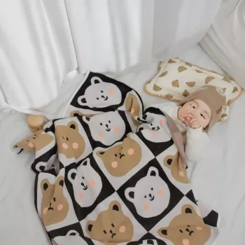 Cozy Knitted Baby Blankets - Cotton and Bamboo Fiber Swaddle Wraps