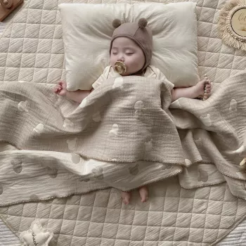 Newborn Baby Cartoon Muslin Swaddle Blanket