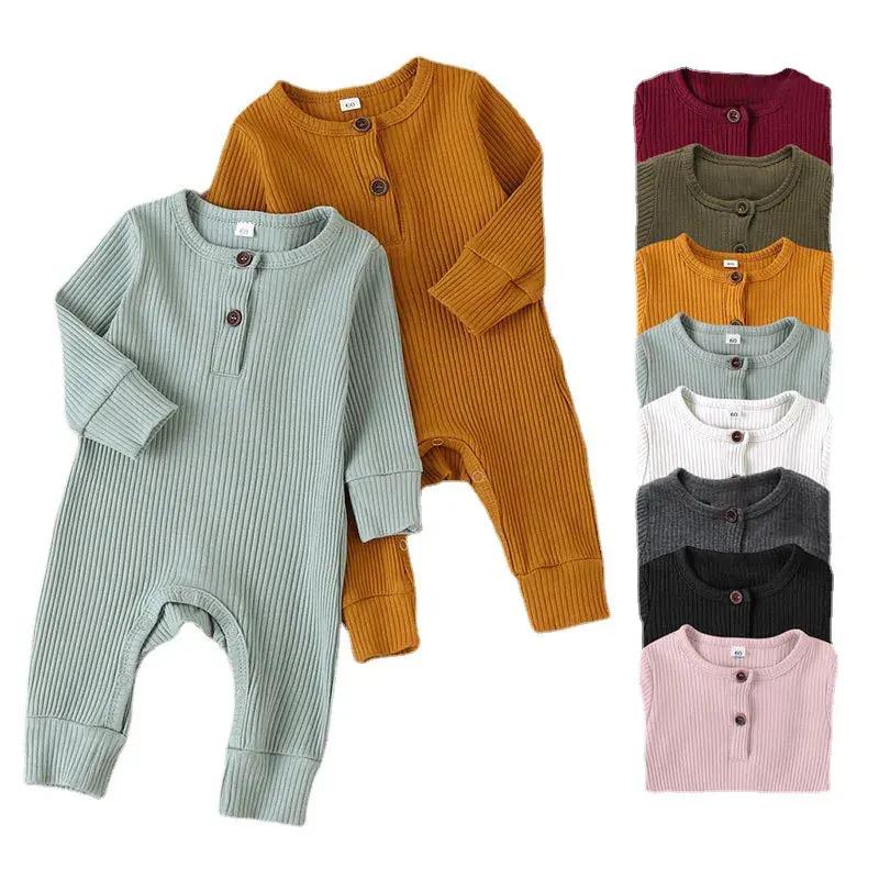 Autumn Long Sleeve Baby Romper - Soft Cotton Newborn Jumpsuit