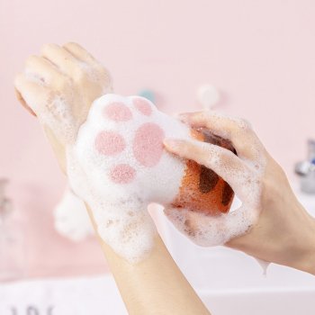 Cute Cat Paw Bath Sponge