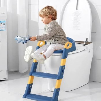 Baby Toilet Trainer Step Stool with Potty Seat