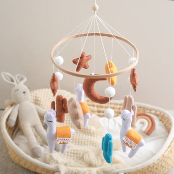 Baby Wooden Mobile Cribs Music Bed Bell Toys