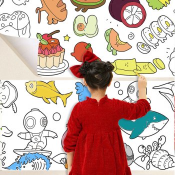 Alternative view of Children’s DIY Coloring Paper Roll