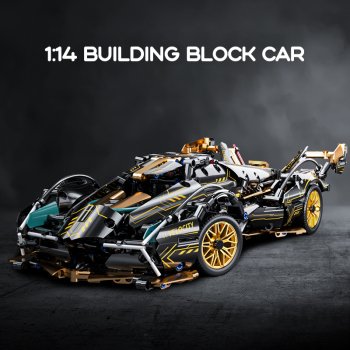 Alternative view of 1:14 Building Block Sports Car Model with Optional Power