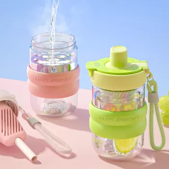 Portable Leak-proof Glass Water Bottle