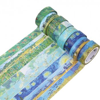 Van Gogh-Inspired Decorative Washi Tape for DIY and Scrapbooking