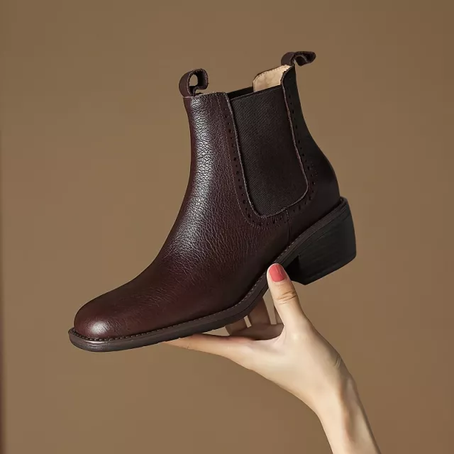 Autumn/Winter Leather Ankle Chelsea Boots
