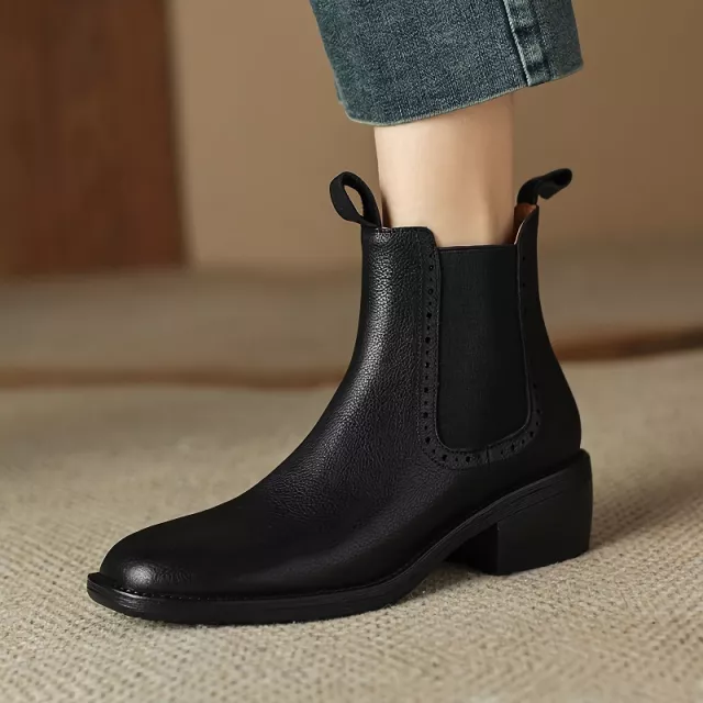 Autumn/Winter Leather Ankle Chelsea Boots