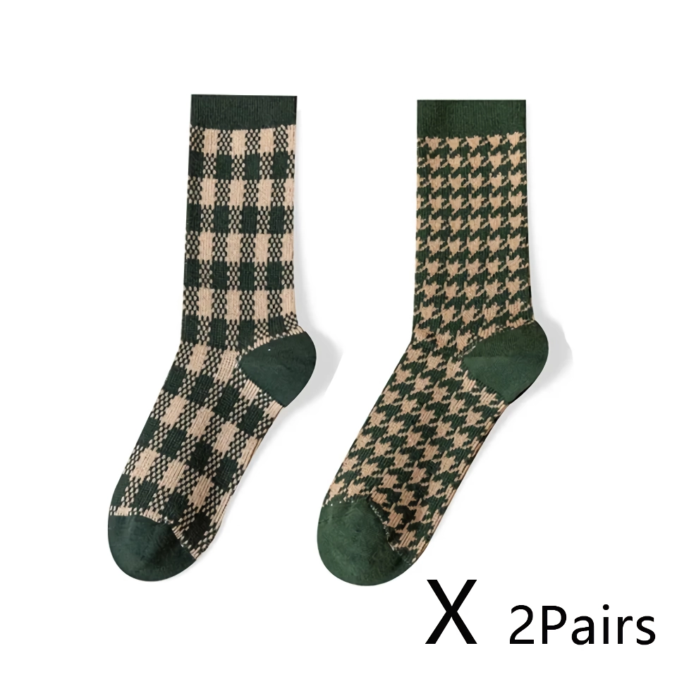 Checkered print and pied-de-poule