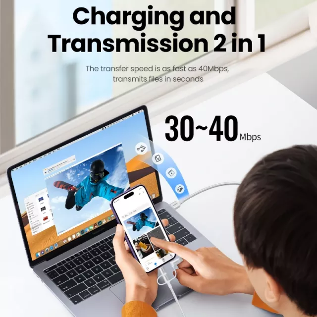 3-in-1 USB-C to Lightning & Micro USB Fast Charging Cable - Image 4