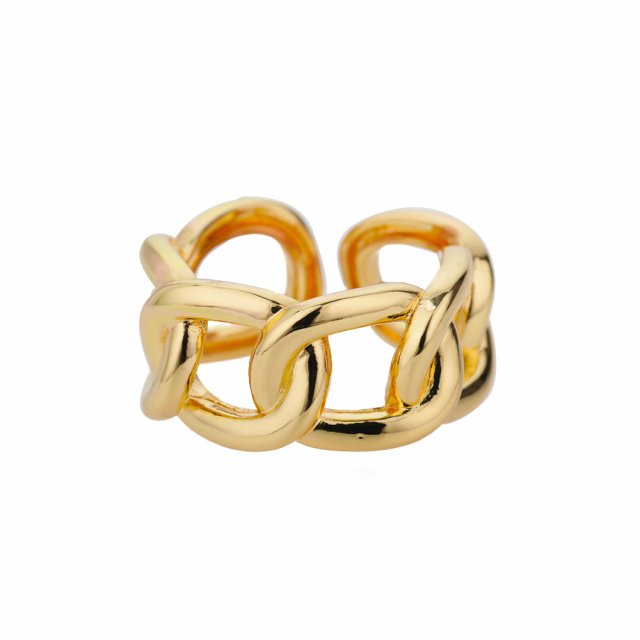 Gold Adjustable Chain Ring for Women - Image 7