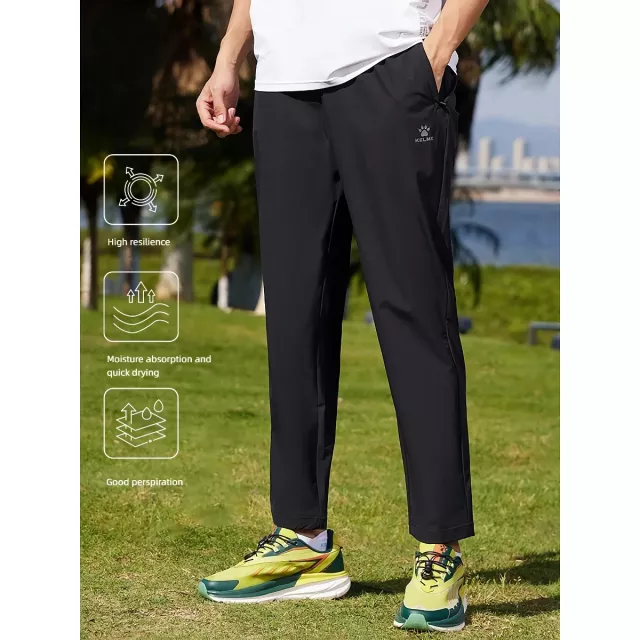 Men's Four-Side Elastic Woven Fitness Pants - Spring & Summer Stretch Straight Pants - Image 3