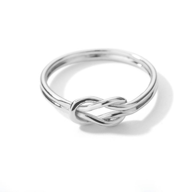 Stainless Steel Gold Twist Ring - Image 5