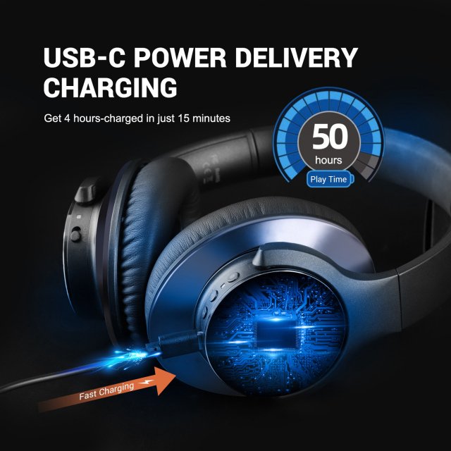 Hi-Res ANC Wireless Bluetooth Headphones with 50H Playtime - Image 5