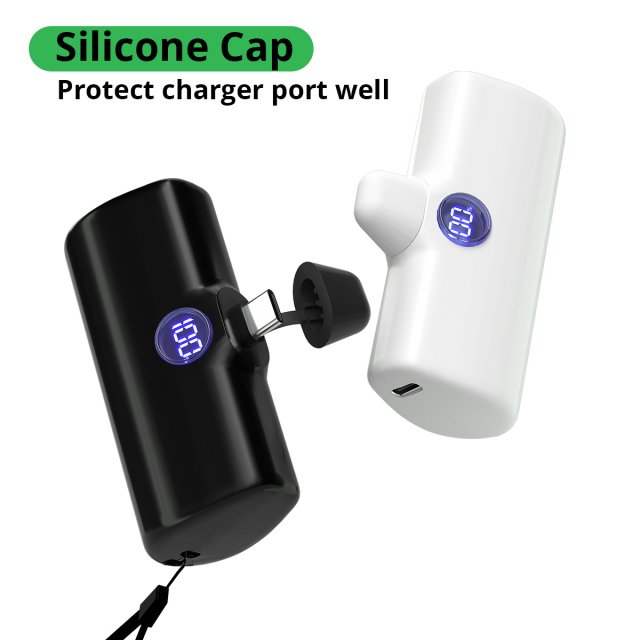 Compact Fast Charge Portable Power Bank with Built-in Cable - Image 4