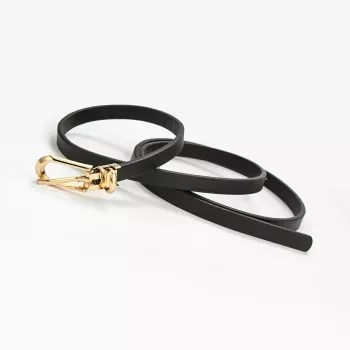 Elegant Thin PU Leather Women’s Belt – Versatile Solid Color with Pin Buckle