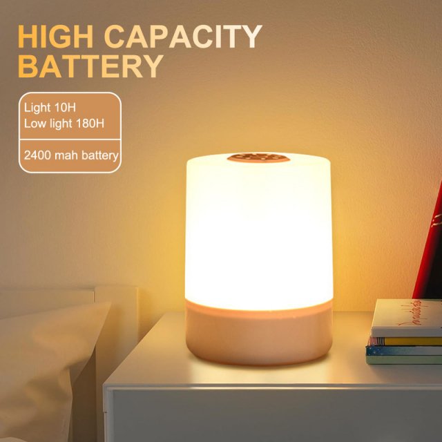 Rechargeable Touch Bedside Lamp with Dimmable LED Light - Image 6