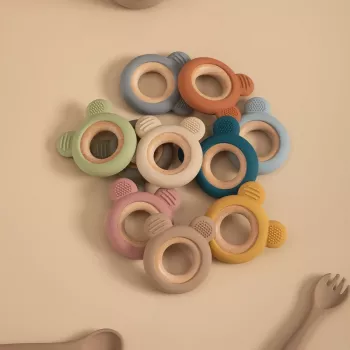 Bear Baby Silicone Teething Ring