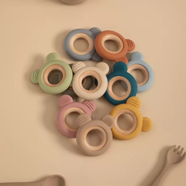 Bear Baby Silicone Teething Ring - Image 3