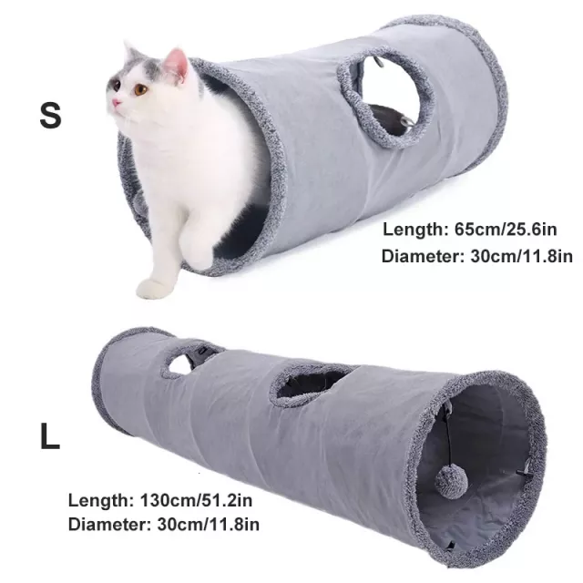 Collapsible Cat Tunnel with Crinkle Suede and Peek Hole – Portable Kitten Play Hideaway - Image 8