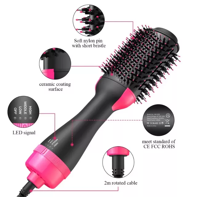 4-in-1 Volumizer & Hot Air Brush Hair Dryer - Image 3